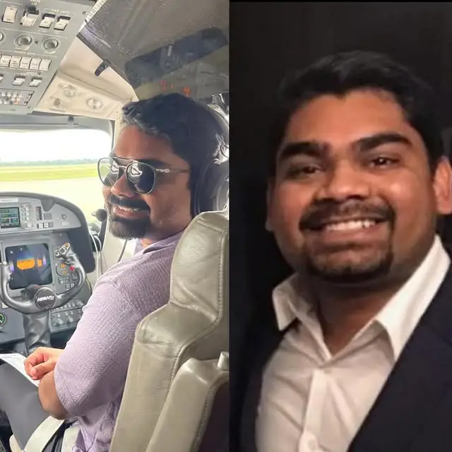 Commercial pilot preparing for takeoff