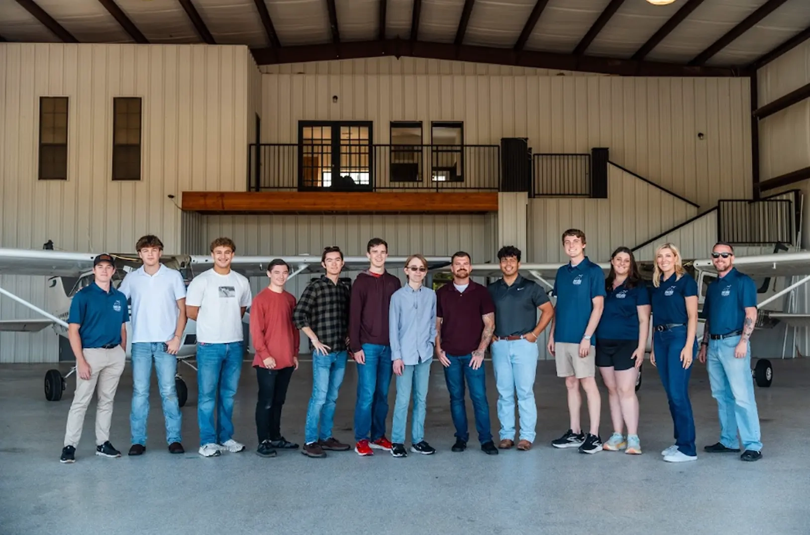 Bird Dog Flight Services team posing for the camera at Fort Worth, Texas